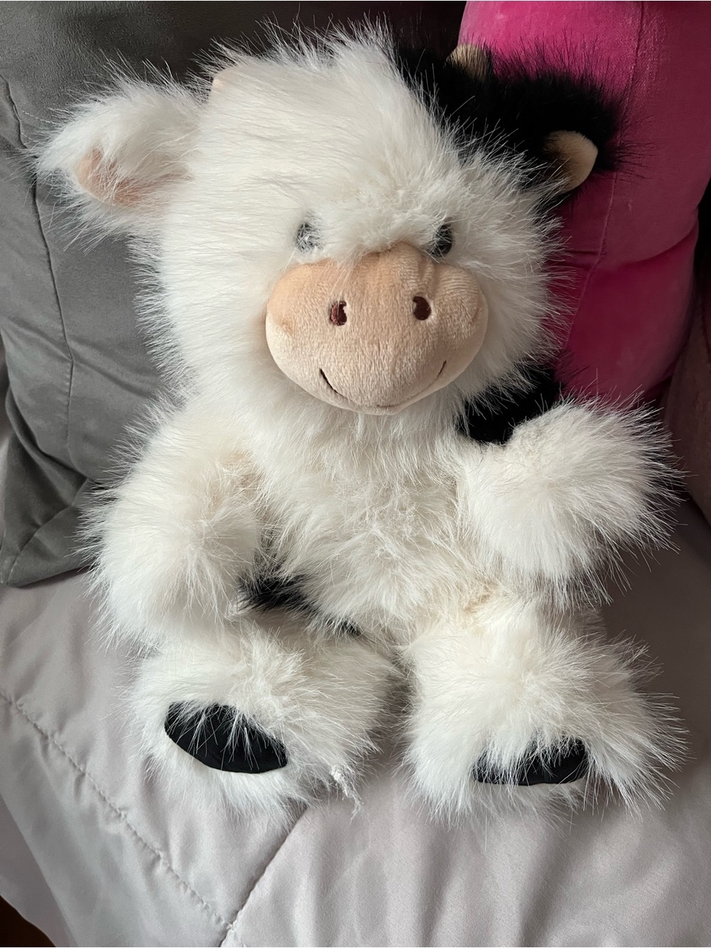 Fluffy Plush Cow Stuffed Animal | NWOT